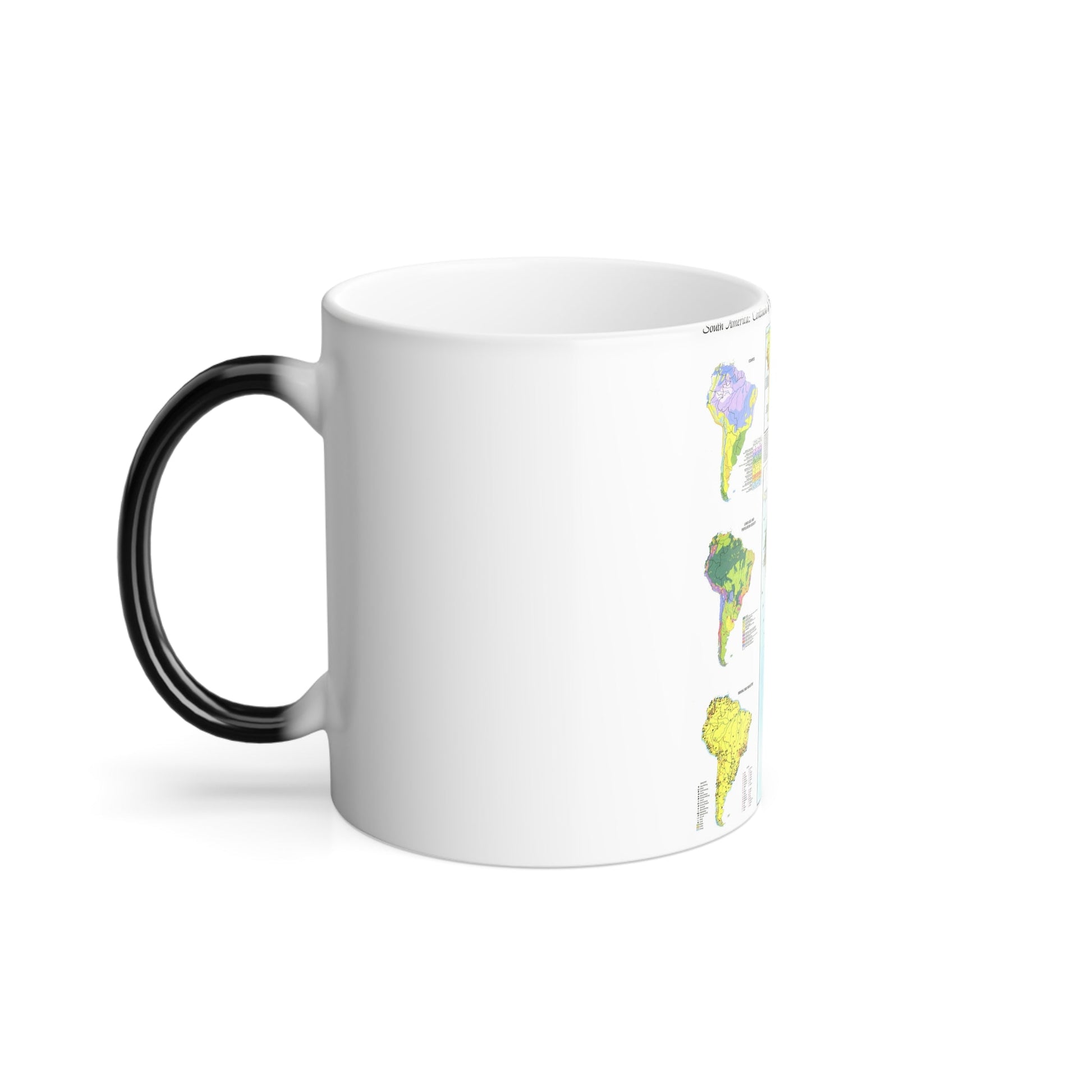 South America - Physical Map (1972) (Map) Color Changing Mug 11oz-11oz-The Sticker Space