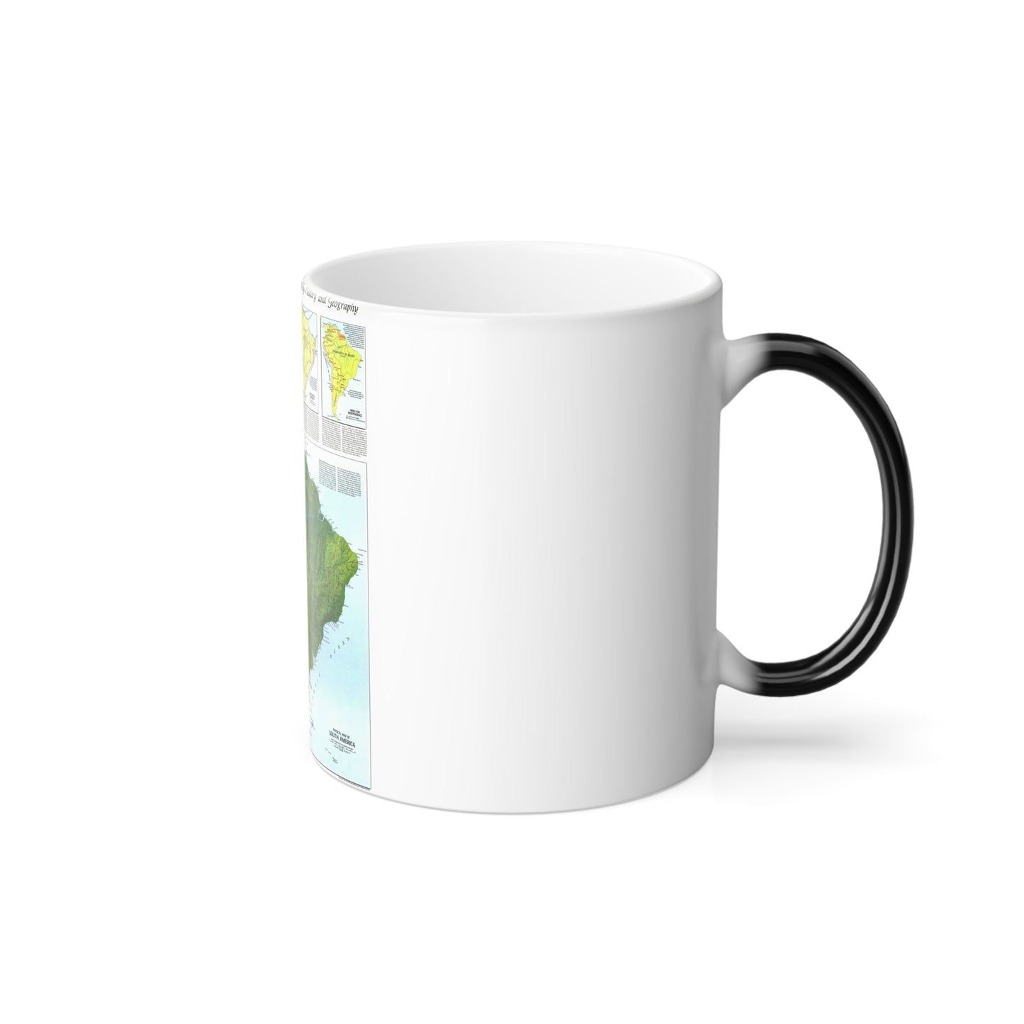 South America - Physical Map (1972) (Map) Color Changing Mug 11oz-11oz-The Sticker Space