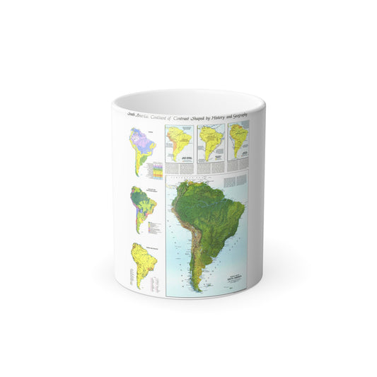 South America - Physical Map (1972) (Map) Color Changing Mug 11oz-11oz-The Sticker Space