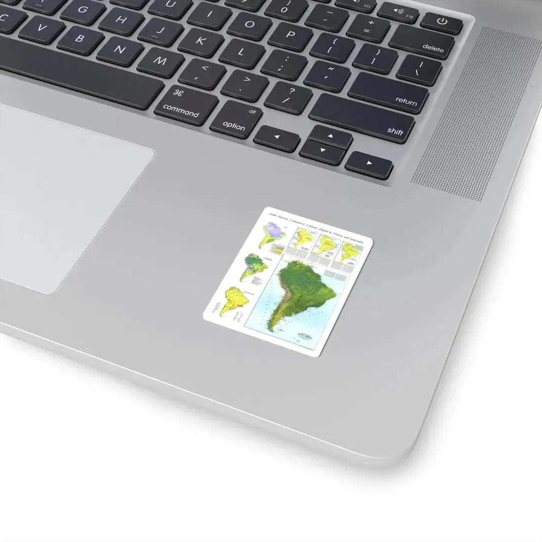 South America - Physical Map (1972) (Map) STICKER Vinyl Kiss-Cut Decal - The Sticker Space