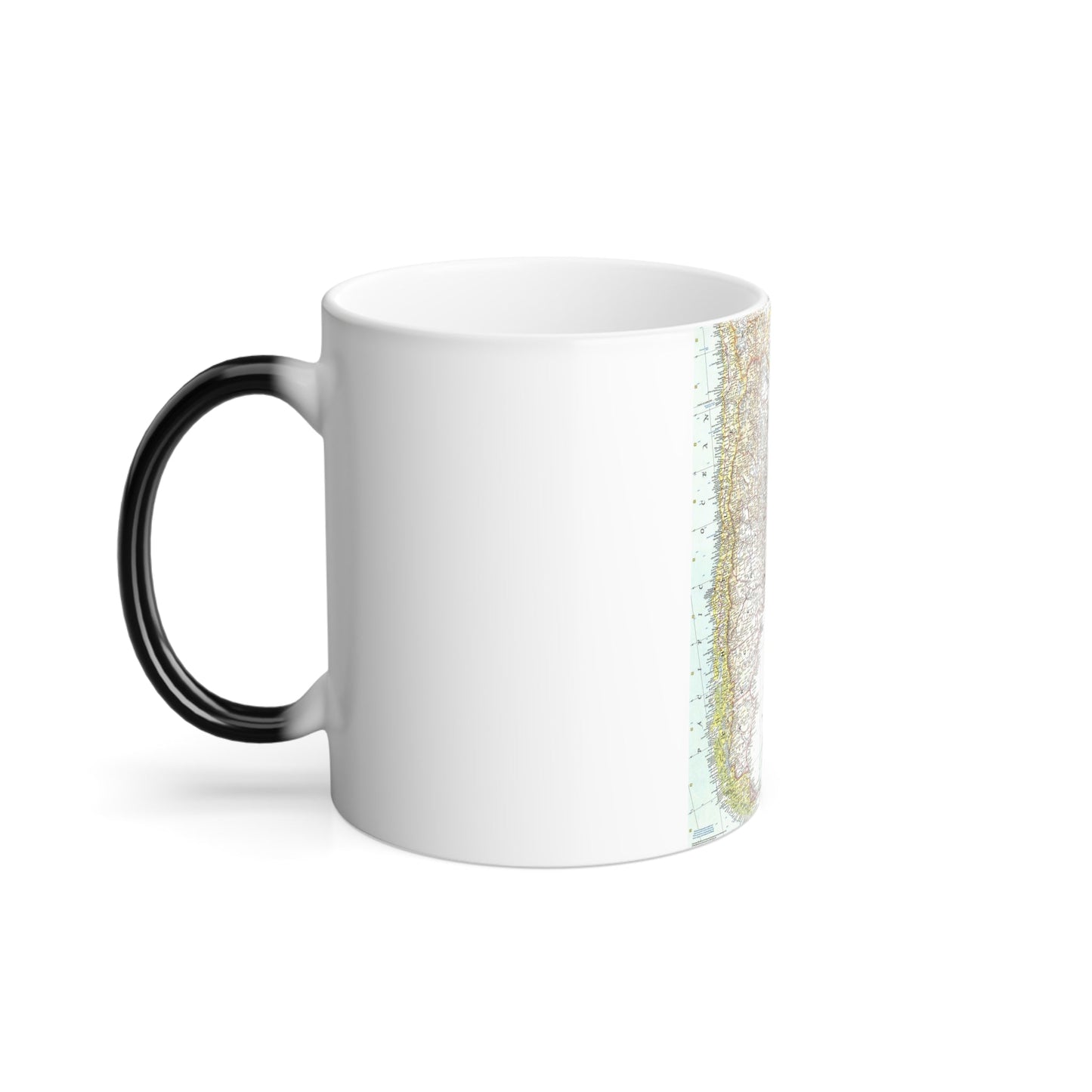 South America - Southern (1958) (Map) Color Changing Mug 11oz-11oz-The Sticker Space