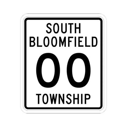 South Bloomfield Township Morrow County Ohio tall route shield template (Ohio) (Road Sign) STICKER Vinyl Kiss-Cut Decal 4 Inch White - The Sticker Space