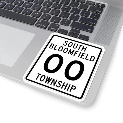 South Bloomfield Township Morrow County Ohio tall route shield template (Ohio) (Road Sign) STICKER Vinyl Kiss-Cut Decal - The Sticker Space