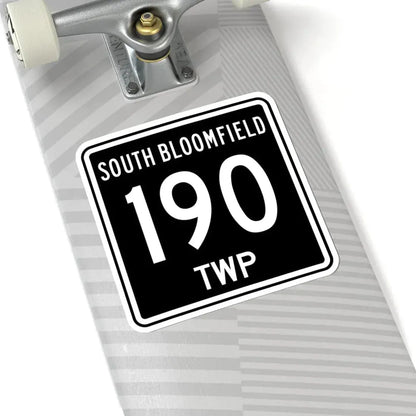South Bloomfield Township Route 190 Morrow County Ohio (Ohio) (Road Sign) STICKER Vinyl Kiss-Cut Decal - The Sticker Space