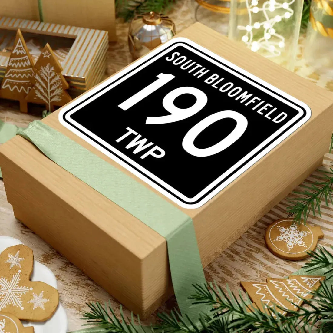 South Bloomfield Township Route 190 Morrow County Ohio (Ohio) (Road Sign) STICKER Vinyl Kiss-Cut Decal - The Sticker Space