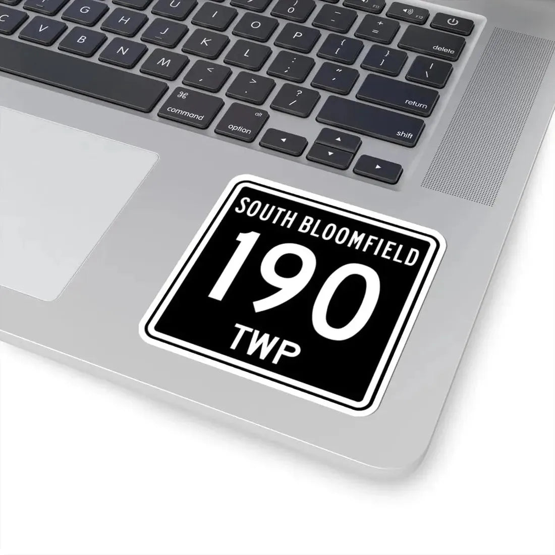 South Bloomfield Township Route 190 Morrow County Ohio (Ohio) (Road Sign) STICKER Vinyl Kiss-Cut Decal - The Sticker Space