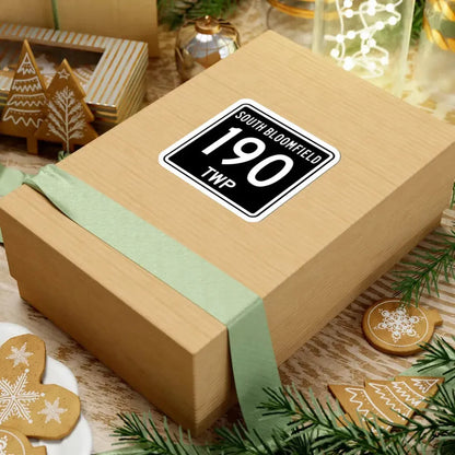 South Bloomfield Township Route 190 Morrow County Ohio (Ohio) (Road Sign) STICKER Vinyl Kiss-Cut Decal - The Sticker Space