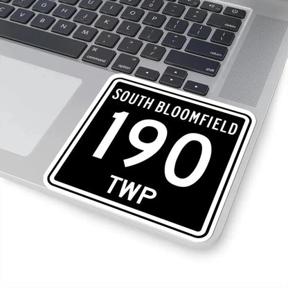 South Bloomfield Township Route 190 Morrow County Ohio (Ohio) (Road Sign) STICKER Vinyl Kiss-Cut Decal - The Sticker Space
