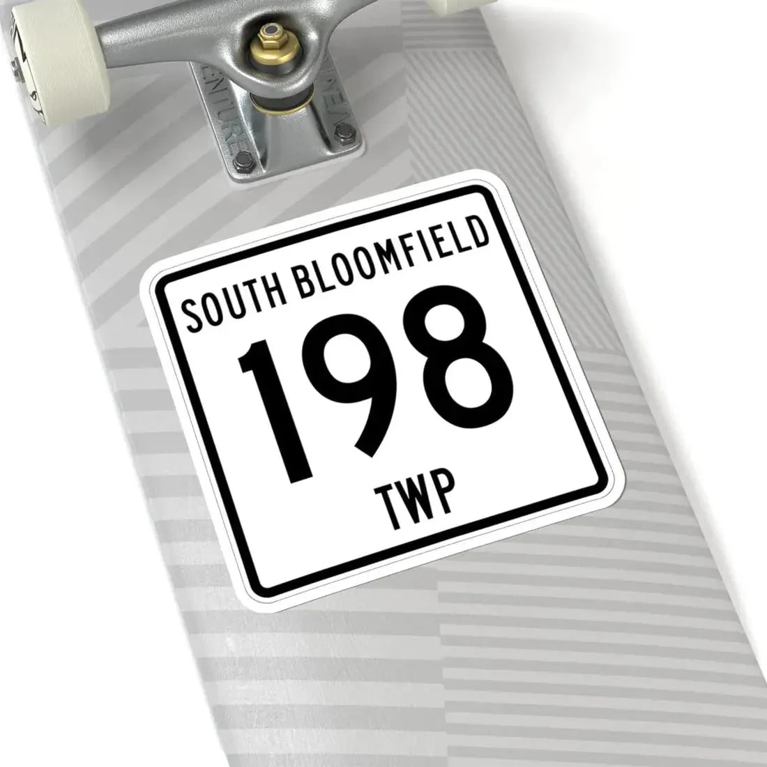 South Bloomfield Township Route 198 Morrow County Ohio (Ohio) (Road Sign) STICKER Vinyl Kiss-Cut Decal - The Sticker Space