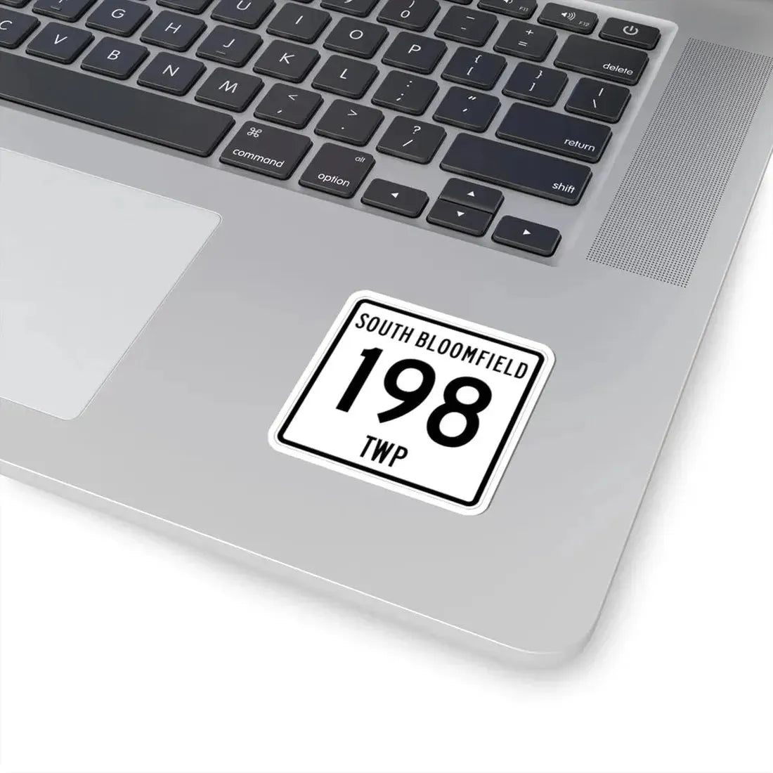 South Bloomfield Township Route 198 Morrow County Ohio (Ohio) (Road Sign) STICKER Vinyl Kiss-Cut Decal - The Sticker Space