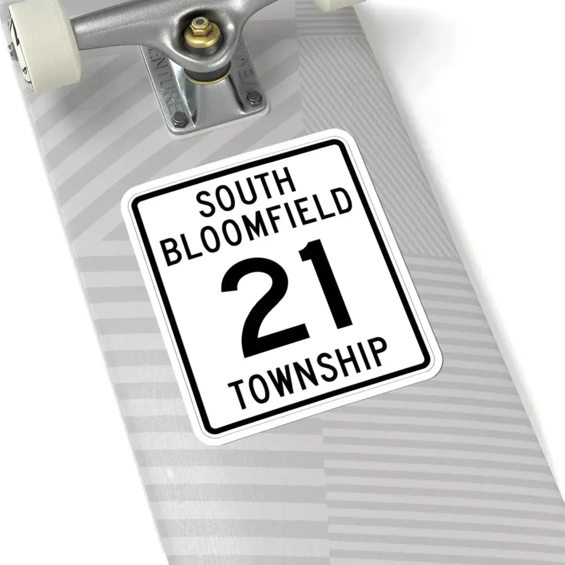 South Bloomfield Township Route 21 Morrow County Ohio (Ohio) (Road Sign) STICKER Vinyl Kiss-Cut Decal - The Sticker Space