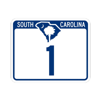 South Carolina 1 (South Carolina) (Road Sign) STICKER Vinyl Kiss-Cut Decal 4 Inch White - The Sticker Space