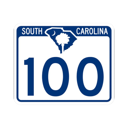 South Carolina 100 (South Carolina) (Road Sign) STICKER Vinyl Kiss-Cut Decal 2 Inch White - The Sticker Space