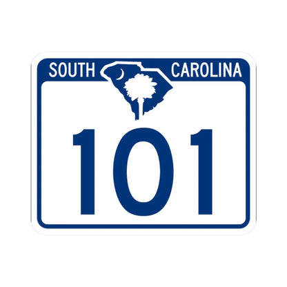 South Carolina 101 (South Carolina) (Road Sign) STICKER Vinyl Kiss-Cut Decal 2 Inch White - The Sticker Space