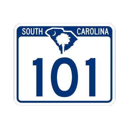South Carolina 101 (South Carolina) (Road Sign) STICKER Vinyl Kiss-Cut Decal 4 Inch White - The Sticker Space