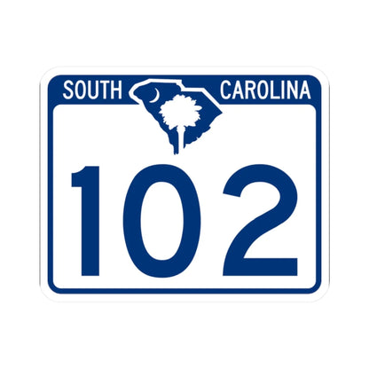 South Carolina 102 (South Carolina) (Road Sign) STICKER Vinyl Kiss-Cut Decal 2 Inch White - The Sticker Space