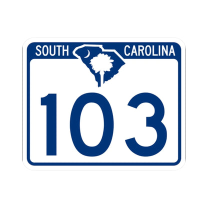 South Carolina 103 (South Carolina) (Road Sign) STICKER Vinyl Kiss-Cut Decal 2 Inch White - The Sticker Space