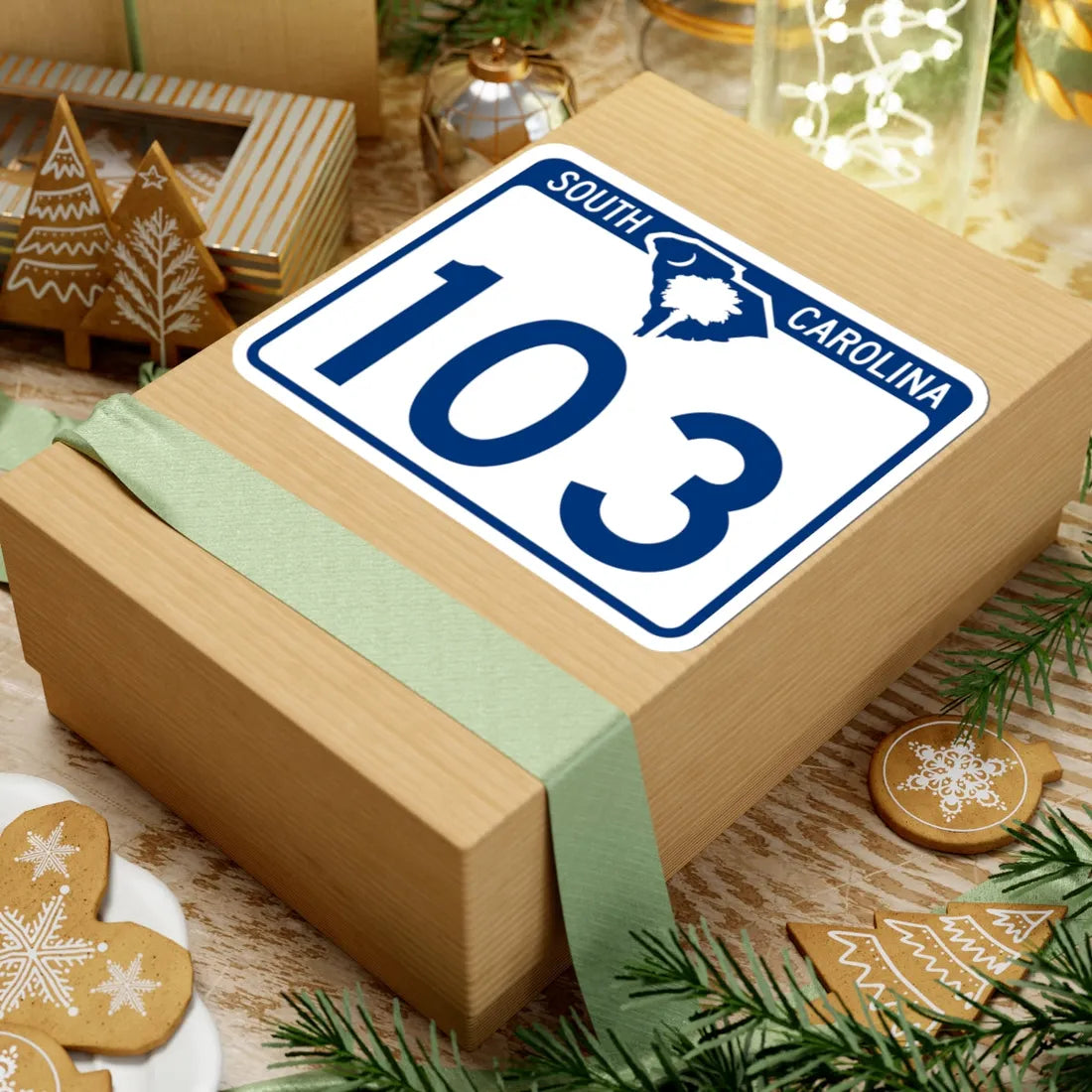 South Carolina 103 (South Carolina) (Road Sign) STICKER Vinyl Kiss-Cut Decal - The Sticker Space