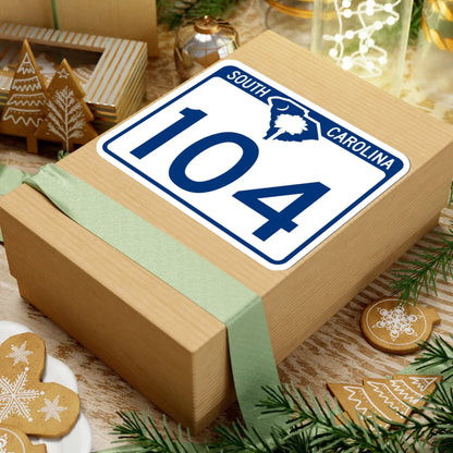 South Carolina 104 (South Carolina) (Road Sign) STICKER Vinyl Kiss-Cut Decal - The Sticker Space