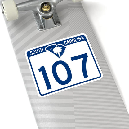 South Carolina 107 (South Carolina) (Road Sign) STICKER Vinyl Kiss-Cut Decal - The Sticker Space