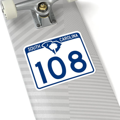 South Carolina 108 (South Carolina) (Road Sign) STICKER Vinyl Kiss-Cut Decal - The Sticker Space