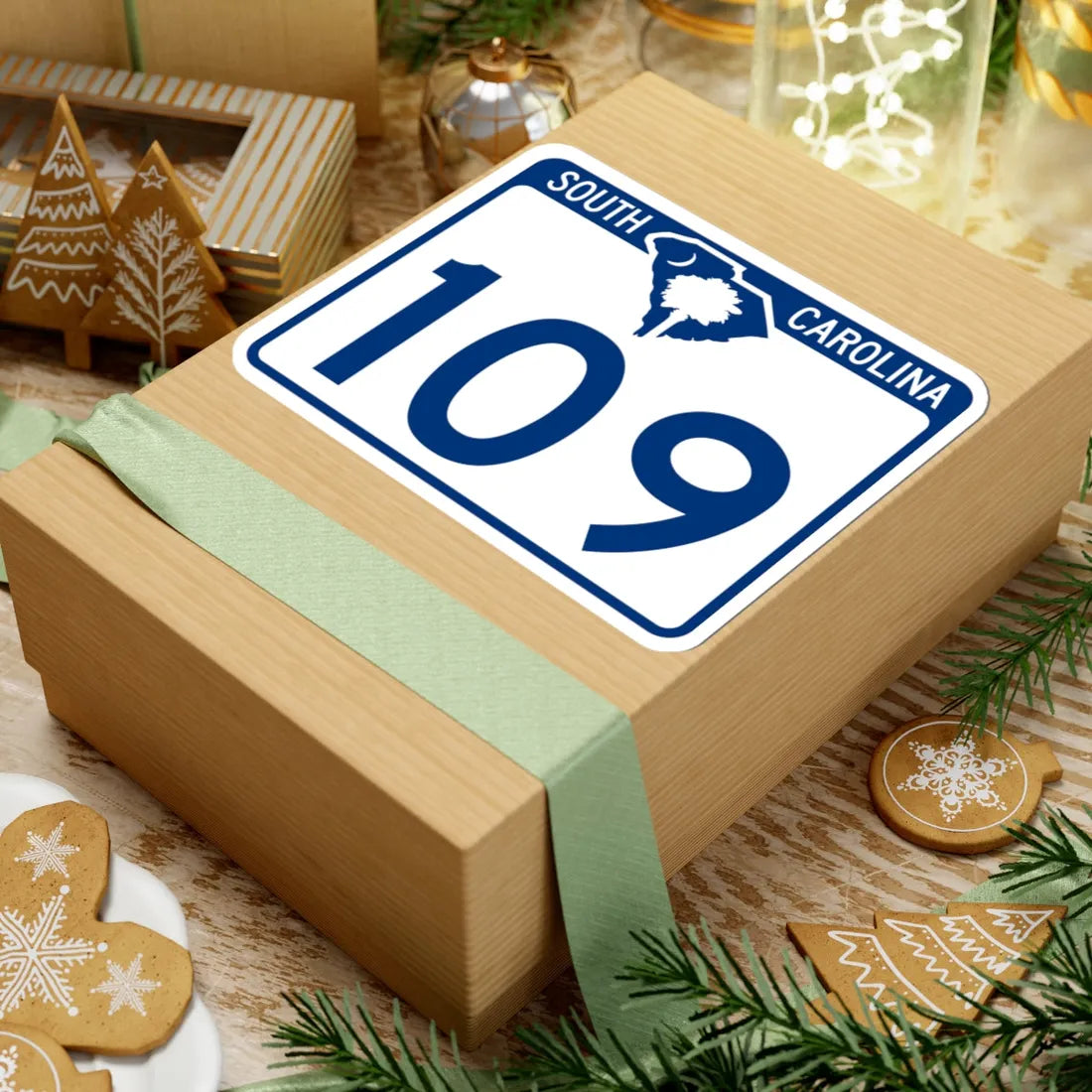 South Carolina 109 (South Carolina) (Road Sign) STICKER Vinyl Kiss-Cut Decal - The Sticker Space