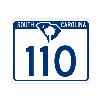 South Carolina 110 (South Carolina) (Road Sign) STICKER Vinyl Kiss-Cut Decal 4 Inch White - The Sticker Space