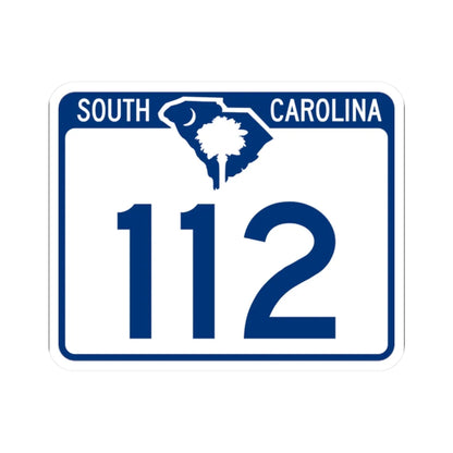 South Carolina 112 (South Carolina) (Road Sign) STICKER Vinyl Kiss-Cut Decal 2 Inch White - The Sticker Space