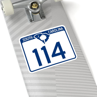 South Carolina 114 (South Carolina) (Road Sign) STICKER Vinyl Kiss-Cut Decal - The Sticker Space