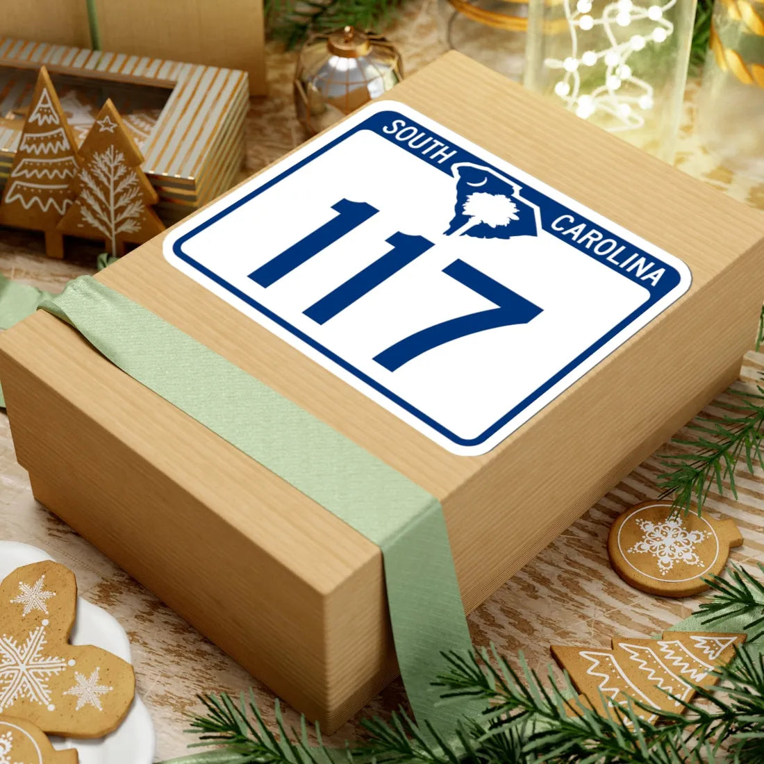 South Carolina 117 (South Carolina) (Road Sign) STICKER Vinyl Kiss-Cut Decal - The Sticker Space