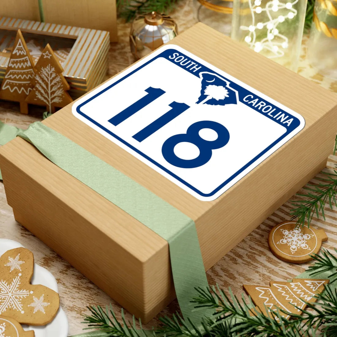 South Carolina 118 (South Carolina) (Road Sign) STICKER Vinyl Kiss-Cut Decal - The Sticker Space