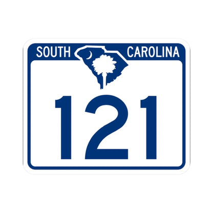 South Carolina 121 (South Carolina) (Road Sign) STICKER Vinyl Kiss-Cut Decal 2 Inch White - The Sticker Space