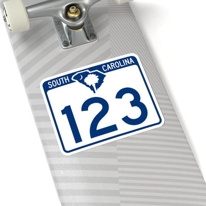 South Carolina 123 (South Carolina) (Road Sign) STICKER Vinyl Kiss-Cut Decal - The Sticker Space