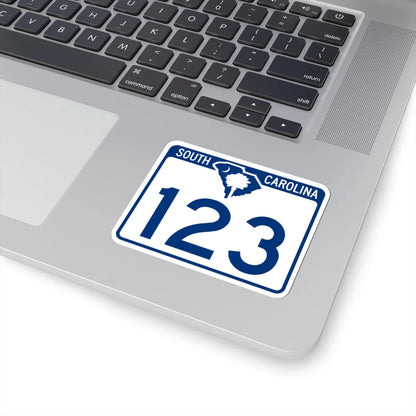 South Carolina 123 (South Carolina) (Road Sign) STICKER Vinyl Kiss-Cut Decal - The Sticker Space