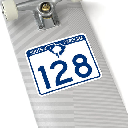 South Carolina 128 (South Carolina) (Road Sign) STICKER Vinyl Kiss-Cut Decal - The Sticker Space