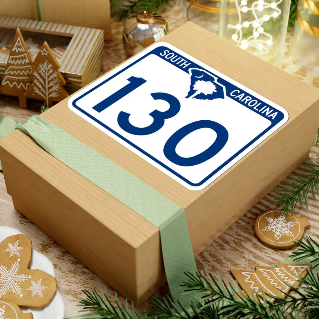 South Carolina 130 (South Carolina) (Road Sign) STICKER Vinyl Kiss-Cut Decal - The Sticker Space