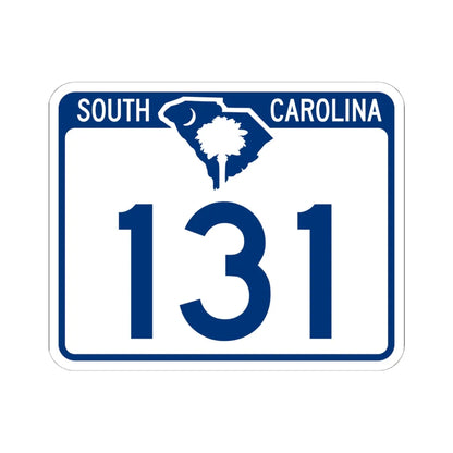 South Carolina 131 (South Carolina) (Road Sign) STICKER Vinyl Kiss-Cut Decal 6 Inch White - The Sticker Space