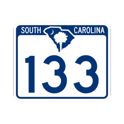 South Carolina 133 (South Carolina) (Road Sign) STICKER Vinyl Kiss-Cut Decal 2 Inch White - The Sticker Space