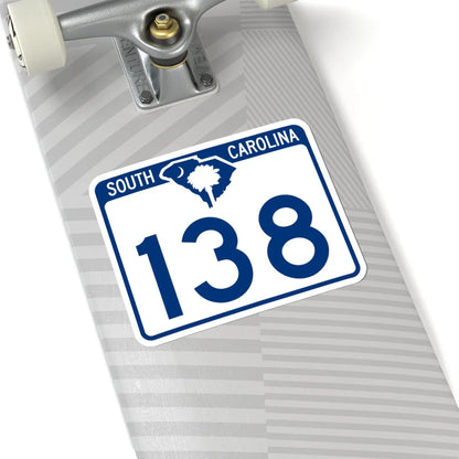 South Carolina 138 (South Carolina) (Road Sign) STICKER Vinyl Kiss-Cut Decal - The Sticker Space