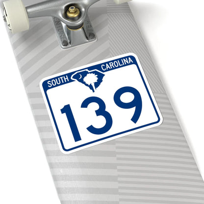 South Carolina 139 (South Carolina) (Road Sign) STICKER Vinyl Kiss-Cut Decal - The Sticker Space