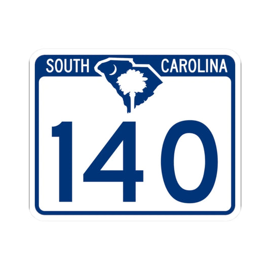 South Carolina 140 (South Carolina) (Road Sign) STICKER Vinyl Kiss-Cut Decal 2 Inch White - The Sticker Space