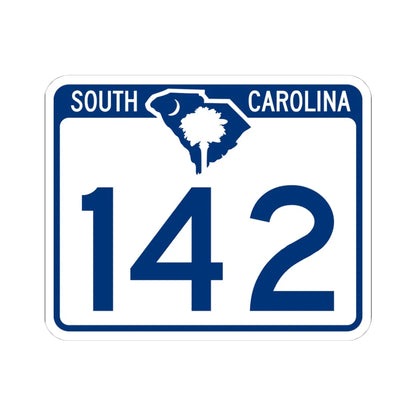South Carolina 142 (South Carolina) (Road Sign) STICKER Vinyl Kiss-Cut Decal 4 Inch White - The Sticker Space