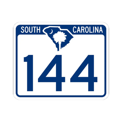 South Carolina 144 (South Carolina) (Road Sign) STICKER Vinyl Kiss-Cut Decal 4 Inch White - The Sticker Space