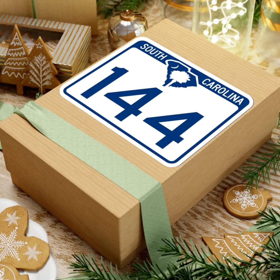 South Carolina 144 (South Carolina) (Road Sign) STICKER Vinyl Kiss-Cut Decal - The Sticker Space