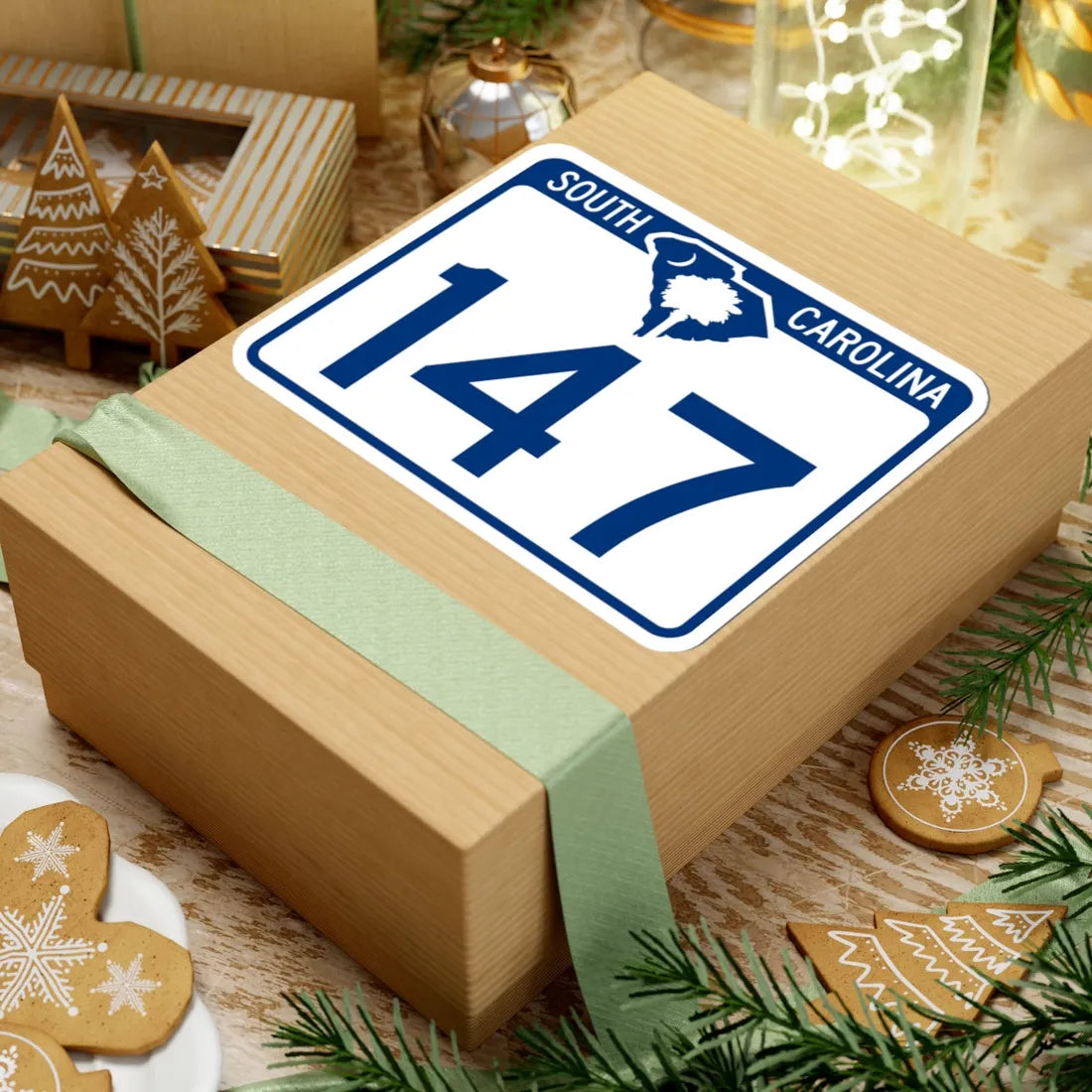 South Carolina 147 (South Carolina) (Road Sign) STICKER Vinyl Kiss-Cut Decal - The Sticker Space