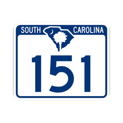 South Carolina 151 (South Carolina) (Road Sign) STICKER Vinyl Kiss-Cut Decal 2 Inch White - The Sticker Space