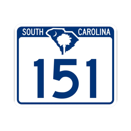 South Carolina 151 (South Carolina) (Road Sign) STICKER Vinyl Kiss-Cut Decal 2 Inch White - The Sticker Space
