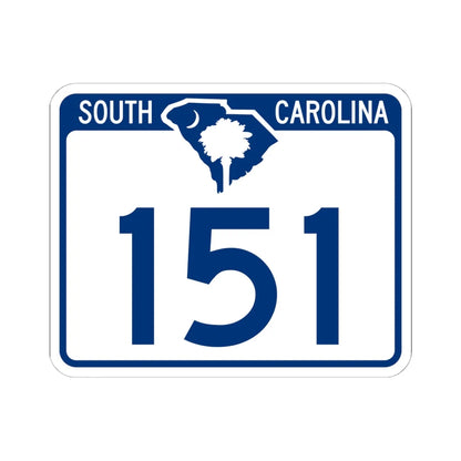South Carolina 151 (South Carolina) (Road Sign) STICKER Vinyl Kiss-Cut Decal 6 Inch White - The Sticker Space