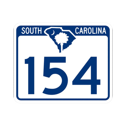 South Carolina 154 (South Carolina) (Road Sign) STICKER Vinyl Kiss-Cut Decal 2 Inch White - The Sticker Space