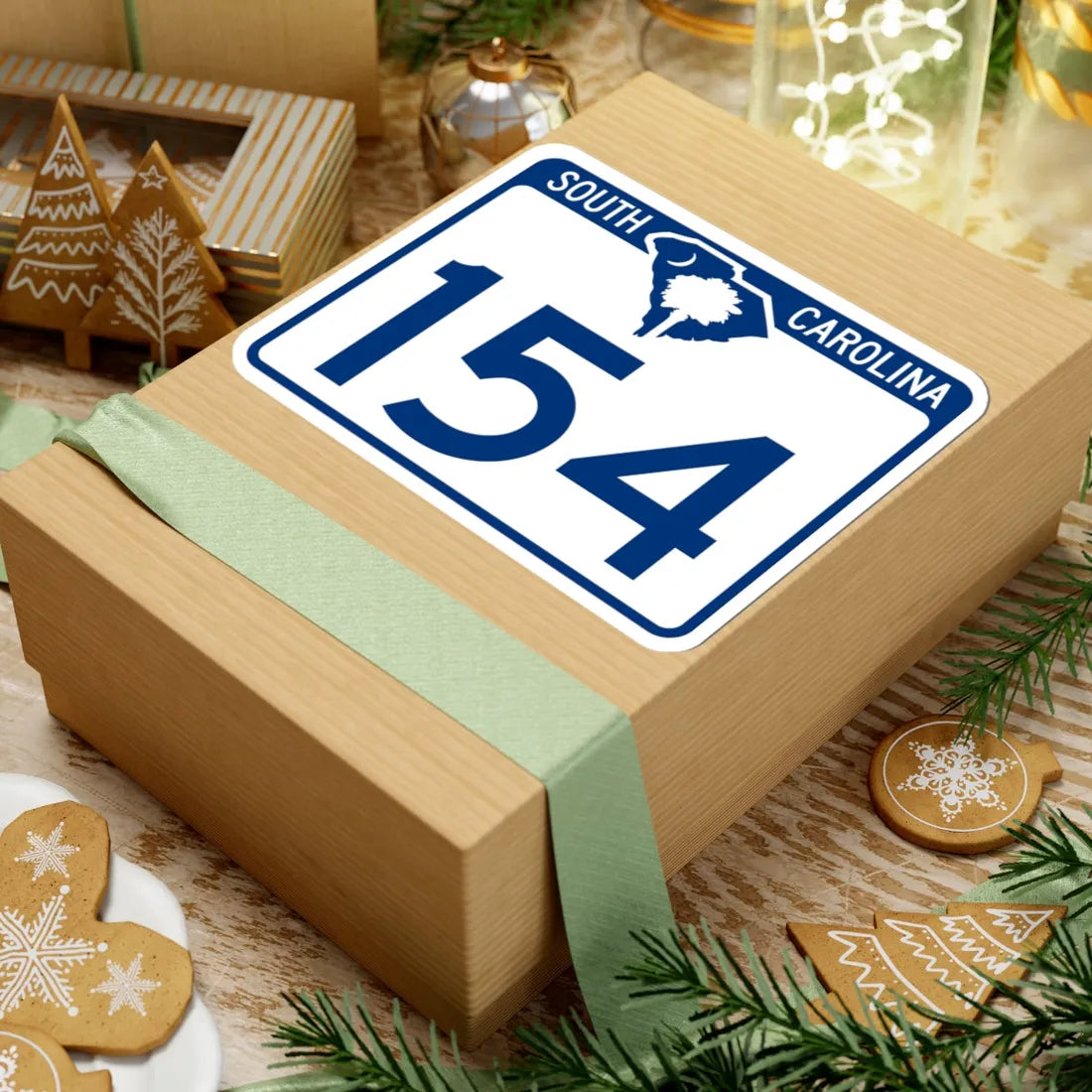 South Carolina 154 (South Carolina) (Road Sign) STICKER Vinyl Kiss-Cut Decal - The Sticker Space